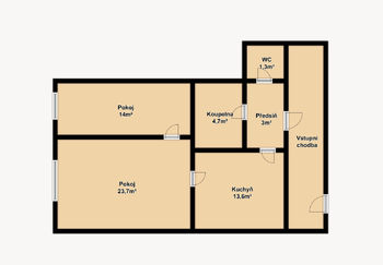 Prodej bytu 2+1 v osobním vlastnictví 60 m², Brno