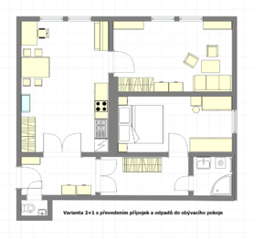 2+1 s variantou velké kuchyně - Prodej bytu 3+kk v osobním vlastnictví 69 m², Praha 1 - Staré Město