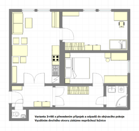 3+KK s neprůchozími ložnicemi - Prodej bytu 3+kk v osobním vlastnictví 69 m², Praha 1 - Staré Město