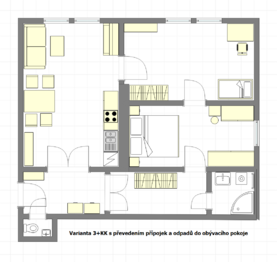 3+KK s průchozími ložnicemi - Prodej bytu 3+kk v osobním vlastnictví 69 m², Praha 1 - Staré Město