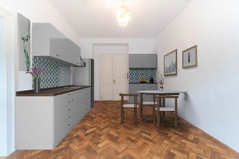 Vizualizace kuchyně - Prodej bytu 3+kk v osobním vlastnictví 69 m², Praha 1 - Staré Město