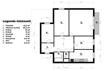 Prodej bytu 4+1, 82 m2, Brno - Prodej bytu 4+1 v družstevním vlastnictví 81 m², Brno