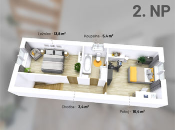 Prodej bytu 3+kk v osobním vlastnictví 85 m², Polerady