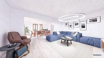 Vizualizace obývacího pokoje - Prodej domu 191 m², Roudnice nad Labem