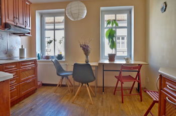 Kuchyně s jídelním koutem - Prodej bytu 1+1 v osobním vlastnictví 52 m², Brno