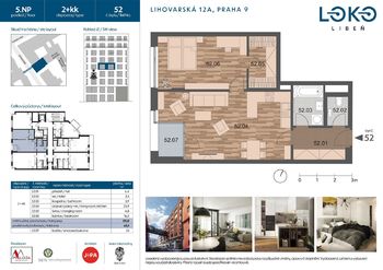 Prodej bytu 2+kk v osobním vlastnictví 63 m², Praha 9 - Libeň