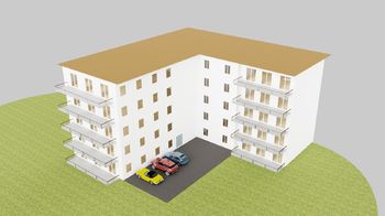 Budova č. 3 - vizualizace 1 - Prodej nájemního domu 860 m², Žatec