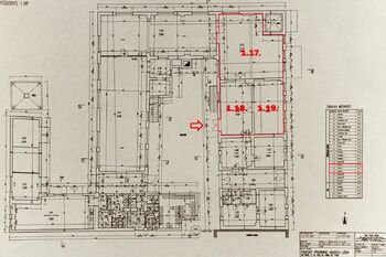 půdorys objektu - Pronájem výrobních prostor 148 m², Lišov