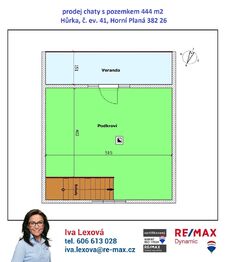 orientační půdorys - Prodej chaty / chalupy 40 m², Horní Planá