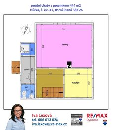 orientační půdorys - Prodej chaty / chalupy 40 m², Horní Planá