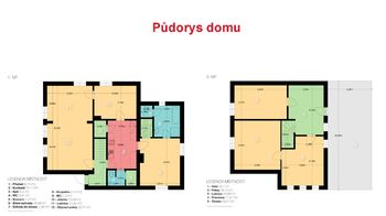 Půdorys - Prodej domu 165 m², Velemín