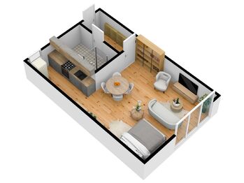 Prodej bytu 1+kk v osobním vlastnictví 45 m², Hradec Králové