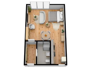 Prodej bytu 1+kk v osobním vlastnictví 45 m², Hradec Králové