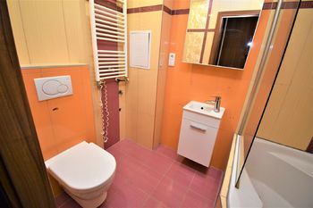 Koupelna s WC - Prodej bytu 3+1 v osobním vlastnictví 68 m², Horní Vltavice