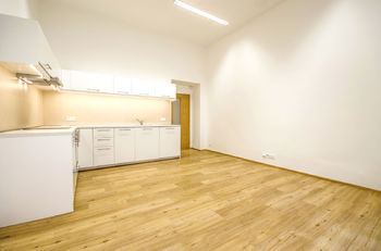 Obývací pokoj/Kuchyně - Prodej bytu 2+kk v osobním vlastnictví 42 m², Praha 7 - Bubeneč