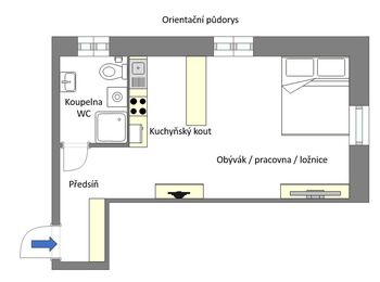 Prodej bytu 1+kk v osobním vlastnictví 25 m², Praha 8 - Libeň