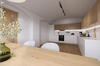 vizualizace kuchyně - možný budoucí stav  - Prodej domu 115 m², Pnětluky