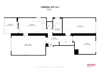 Prodej bytu 3+1 v osobním vlastnictví 88 m², Turovec