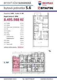 půdorys - Prodej bytu 3+kk v osobním vlastnictví 104 m², Plzeň