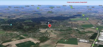 3D Goolge Earth pohled na okolí - Prodej pozemku 2016 m², Šestajovice