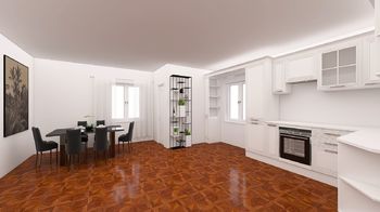takto by mohla vypadat nová kuchyně  - Prodej bytu 3+1 v osobním vlastnictví 99 m², Zdice