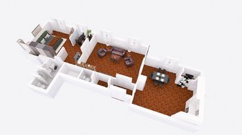 3D půdorys bytu - Prodej bytu 3+1 v osobním vlastnictví 99 m², Zdice