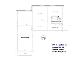 Pronájem bytu 3+1 v družstevním vlastnictví 78 m², České Budějovice