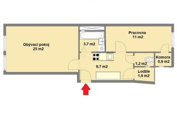 Prodej bytu 2+kk v osobním vlastnictví 59 m², Praha 3 - Žižkov