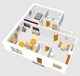 Vizualizace - Prodej bytu 2+kk v osobním vlastnictví 93 m², Krupá