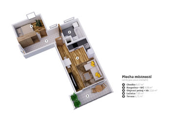 Prodej bytu 2+kk v osobním vlastnictví 44 m², Praha 10 - Horní Měcholupy