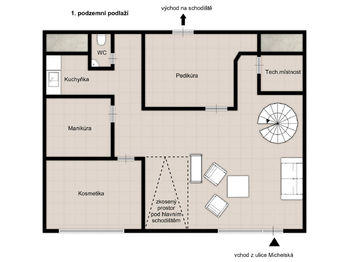 Prodej obchodních prostor 151 m², Praha 4 - Michle