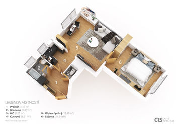 Prodej bytu 2+kk v osobním vlastnictví 46 m², Liberec