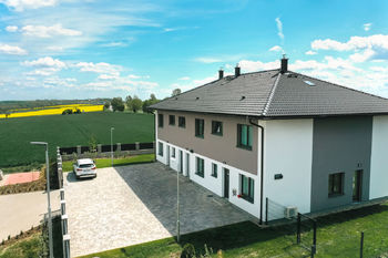 pohled na dům - vizualizace - Prodej domu 128 m², Tuřany 