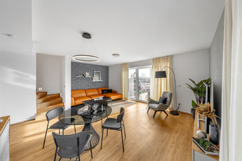 obývací pokoj - vizualizace - Prodej domu 128 m², Tuřany