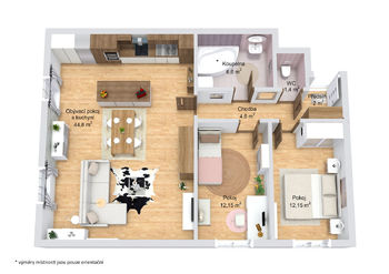 Prodej bytu 3+kk v osobním vlastnictví 88 m², Cheb