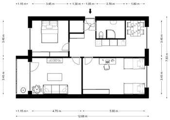 Prodej bytu 3+1 v osobním vlastnictví 73 m², Hlubočky
