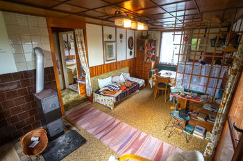 Pokoj 1 (obývací část) - Prodej chaty / chalupy 77 m², Cejle
