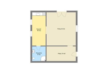 půdorys menšího domu - Prodej domu 211 m², Červené Pečky