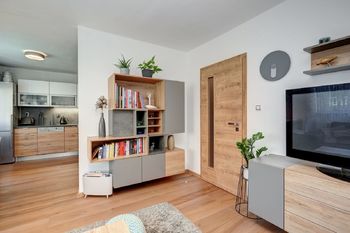 vstup do obývacího pokoje - Prodej bytu 3+kk v osobním vlastnictví 80 m², Brno