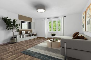 Vizualizace obývacího pokoje - Prodej bytu 3+1 v osobním vlastnictví 85 m², Ústí nad Labem