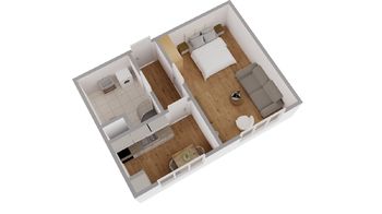 Prodej bytu 1+1 v družstevním vlastnictví 33 m², Broumov