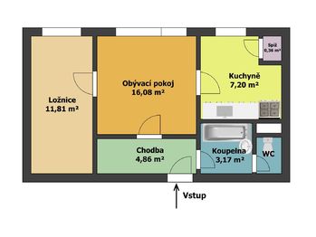 Prodej bytu 2+1 v družstevním vlastnictví 43 m², Mohelnice