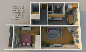Prodej bytu 2+1 v osobním vlastnictví 63 m², Chomutov