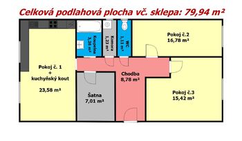 Prodej bytu 3+kk v osobním vlastnictví 80 m², Pardubice