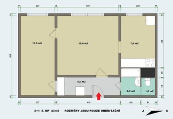 Prodej bytu 2+1 v osobním vlastnictví 43 m², Uničov