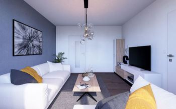 Vizualizace pokoje 1 - Prodej bytu 3+1 v osobním vlastnictví 73 m², Jihlava