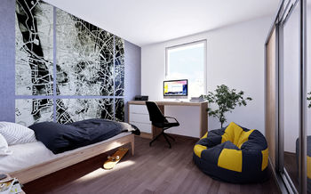 Vizualizace pokoje 3 - Prodej bytu 3+1 v osobním vlastnictví 73 m², Jihlava