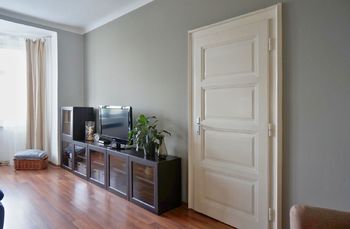 Obývací pokoj 27,9 m2 - Pronájem bytu 2+1 v družstevním vlastnictví 82 m², Brno