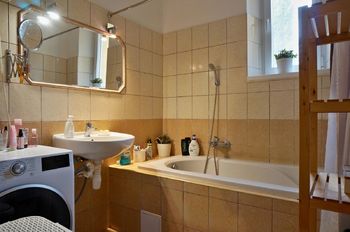 Koupelna s umyvadlem a WC - Pronájem bytu 2+1 v družstevním vlastnictví 82 m², Brno
