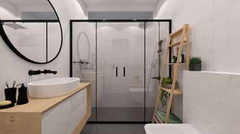 návrh koupelny - Prodej bytu 3+1 v osobním vlastnictví 88 m², Brno
